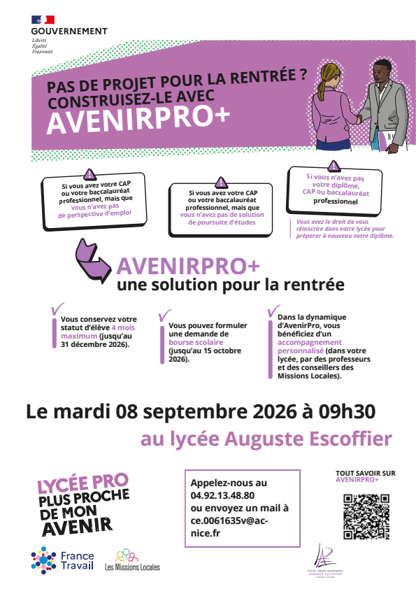 Pas de projet professionnel pour la rentrée ? Construisez le avec « Avenir Pro+ »